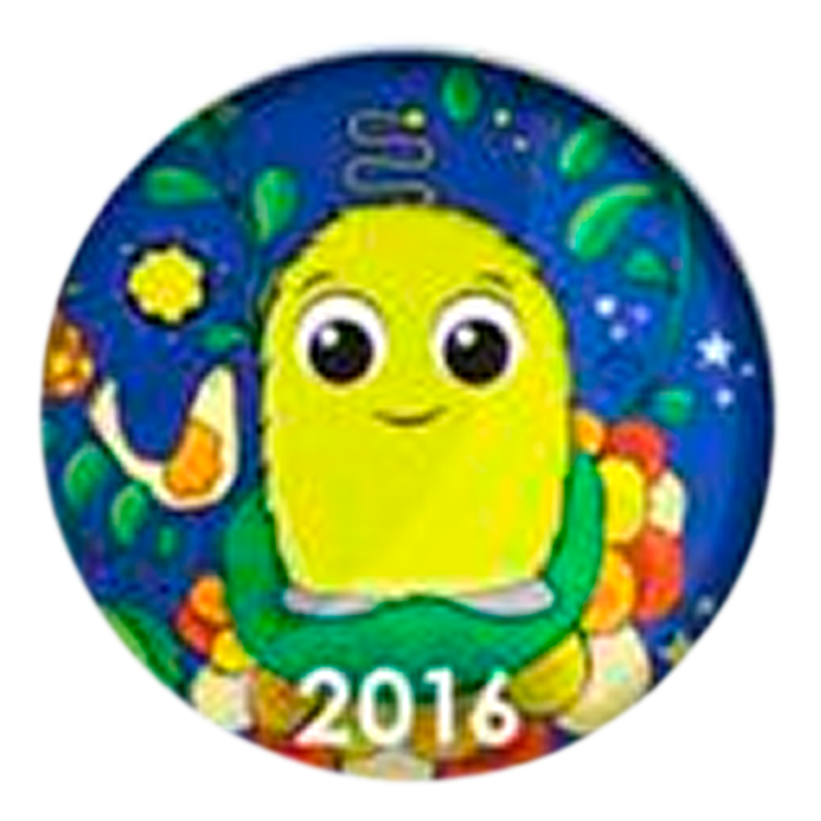 Fotografia do Pin da Campanha Pirilampo Mágico do ano 2016