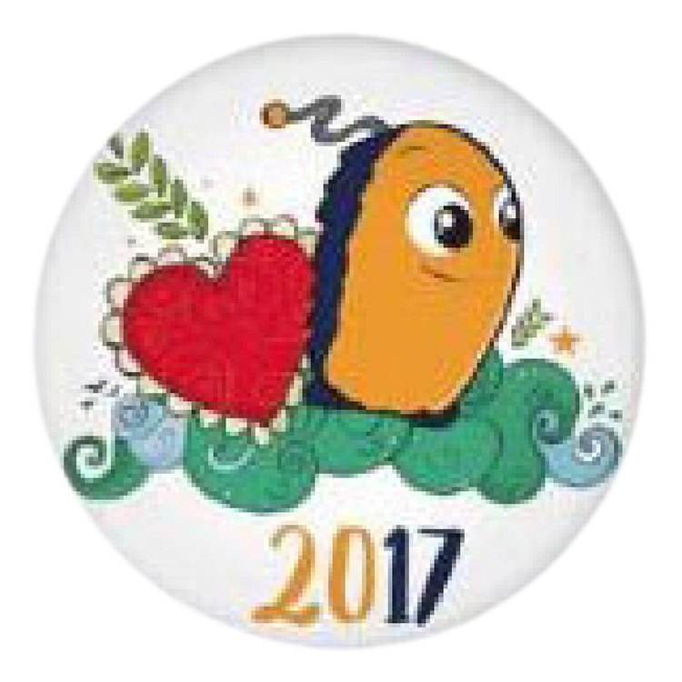 Fotografia do Pin da Campanha Pirilampo Mágico do ano 2017